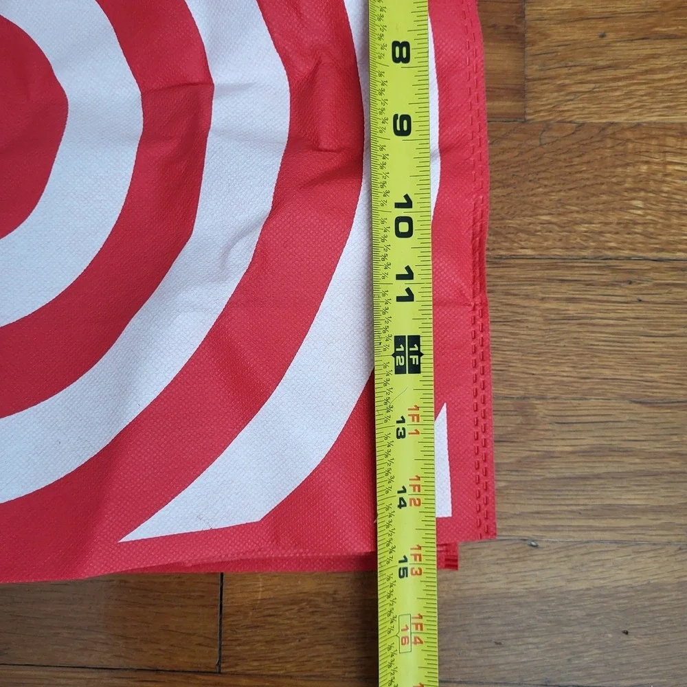 10 Reusable Target Shopping Tote Grocery  Bags Red White‎ Dual Handles